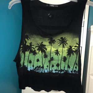 Black summer crop top, tank top